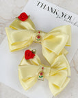 Enchanted Rose Satin Baby Bows