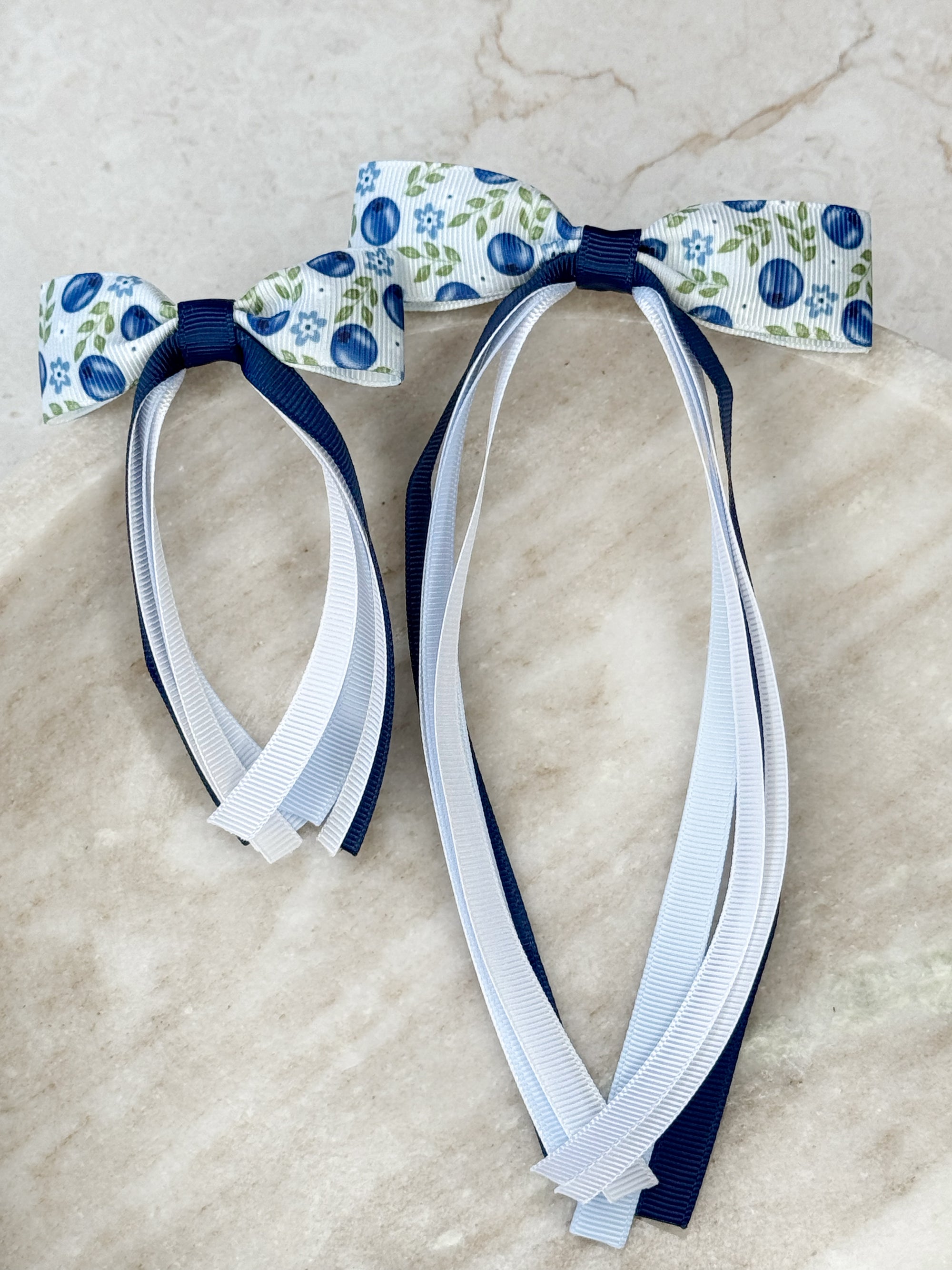 Blueberries Florence Tassel Bow