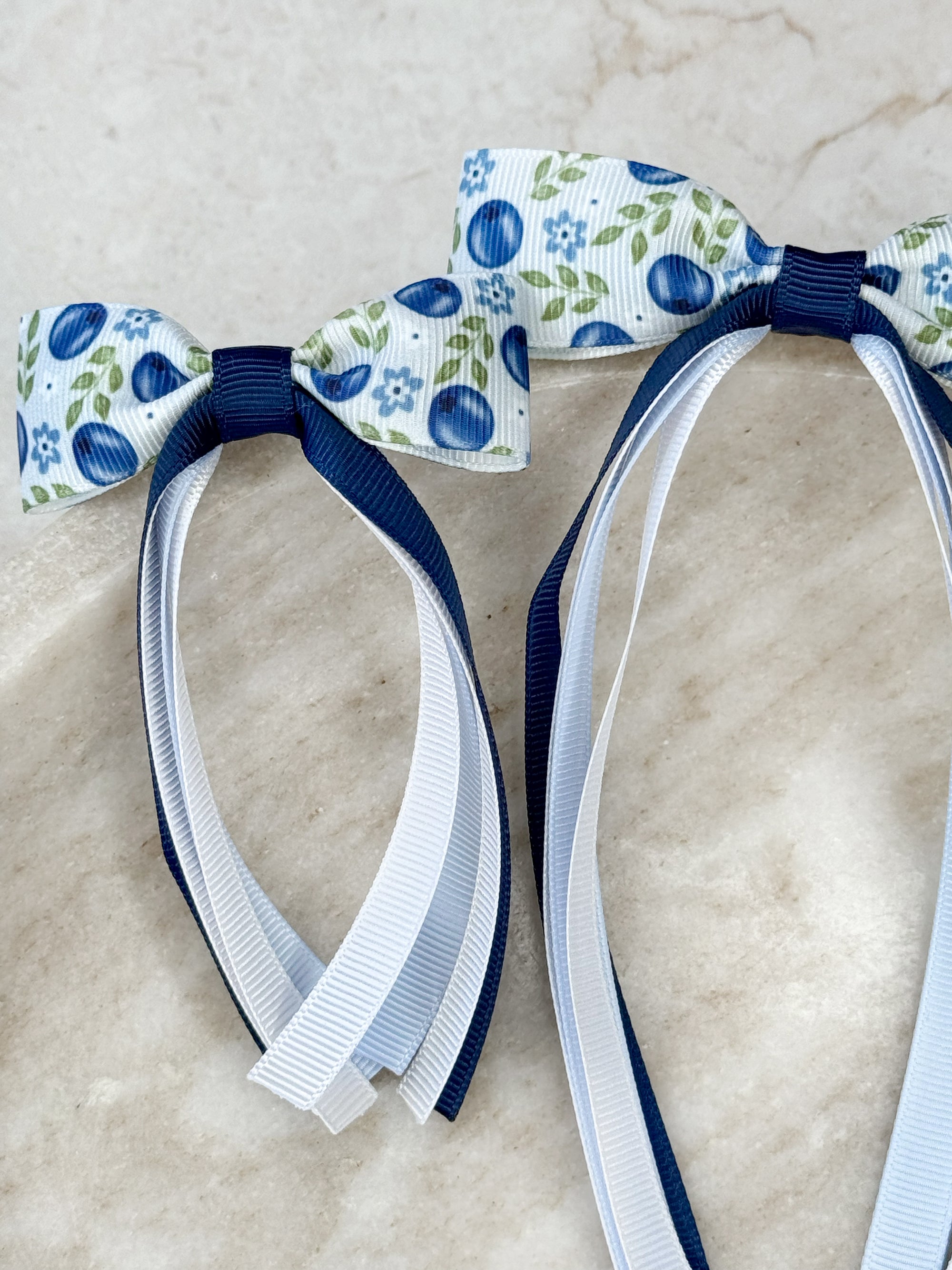 Blueberries Florence Tassel Bow