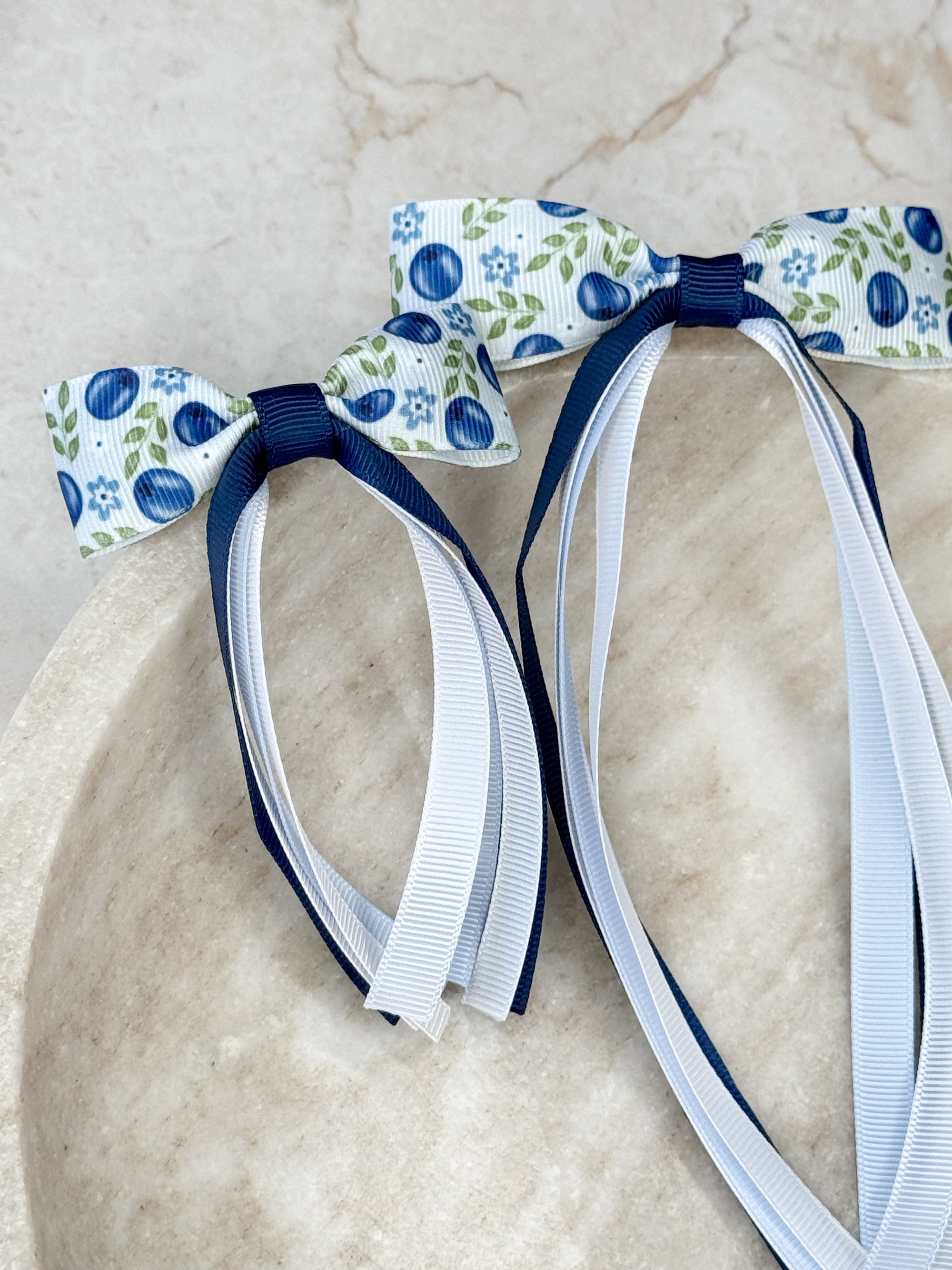 Blueberries Florence Tassel Bow