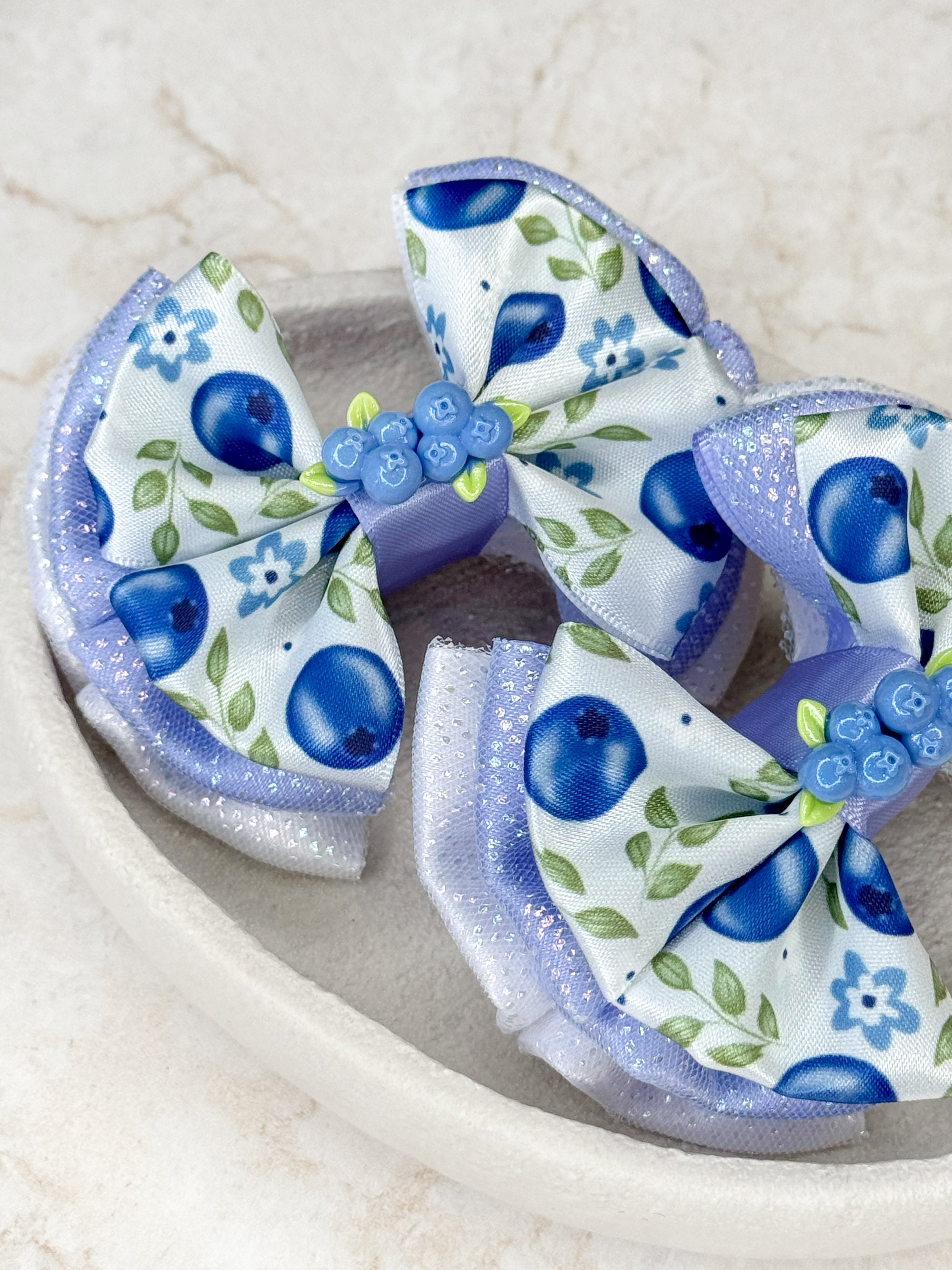 Blueberries Capri Baby Bow