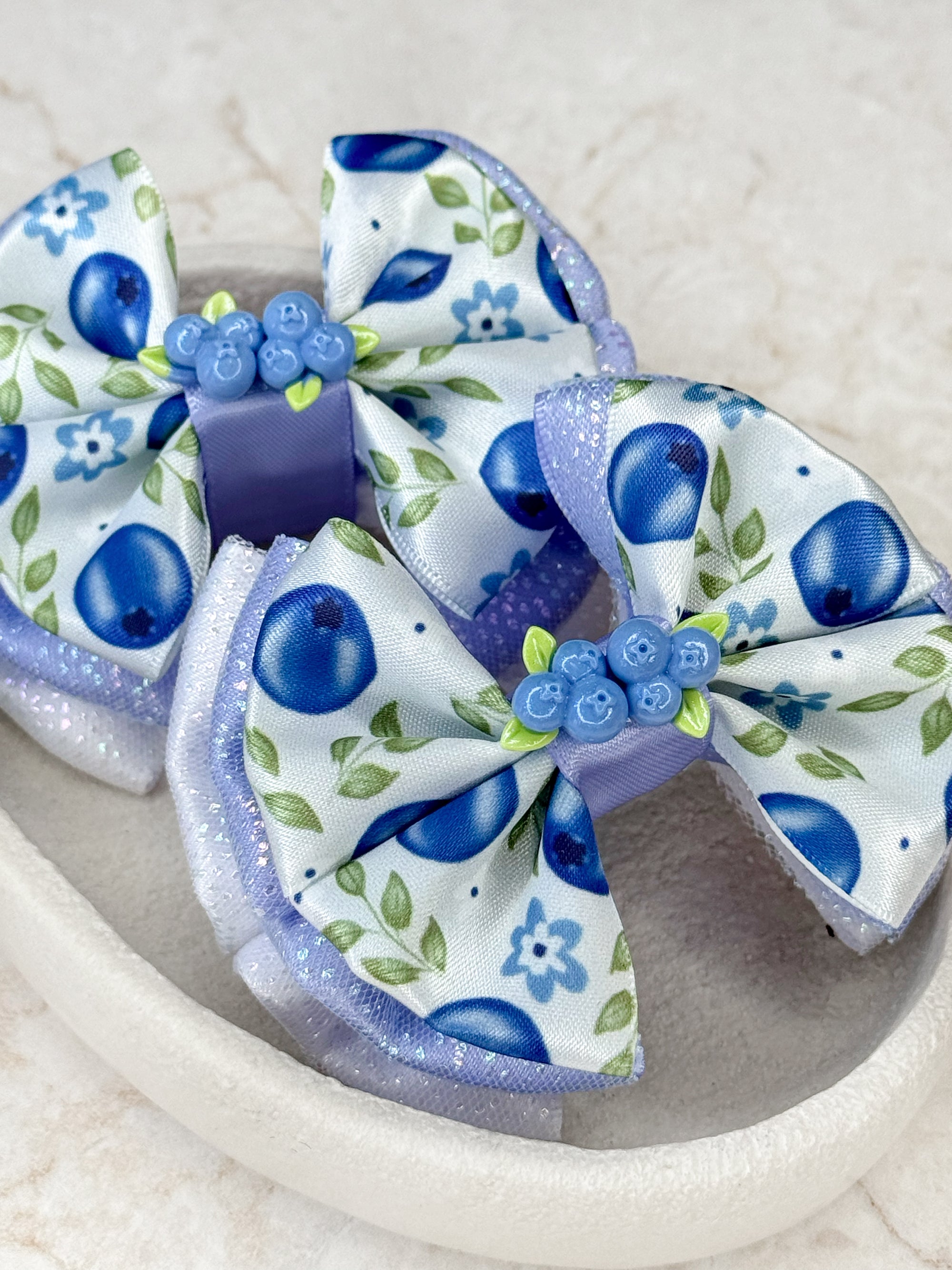 Blueberries Capri Baby Bow