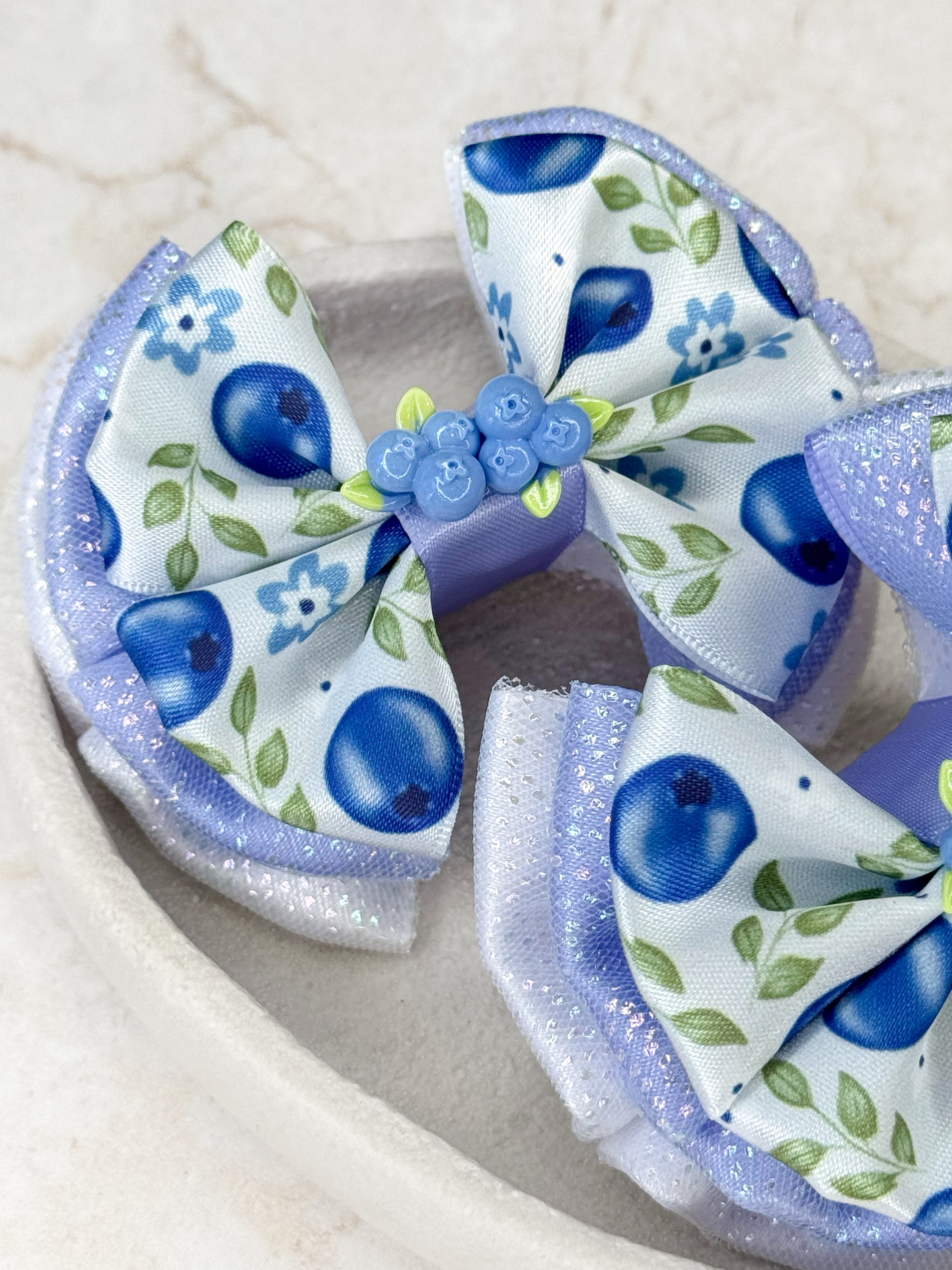 Blueberries Capri Baby Bow