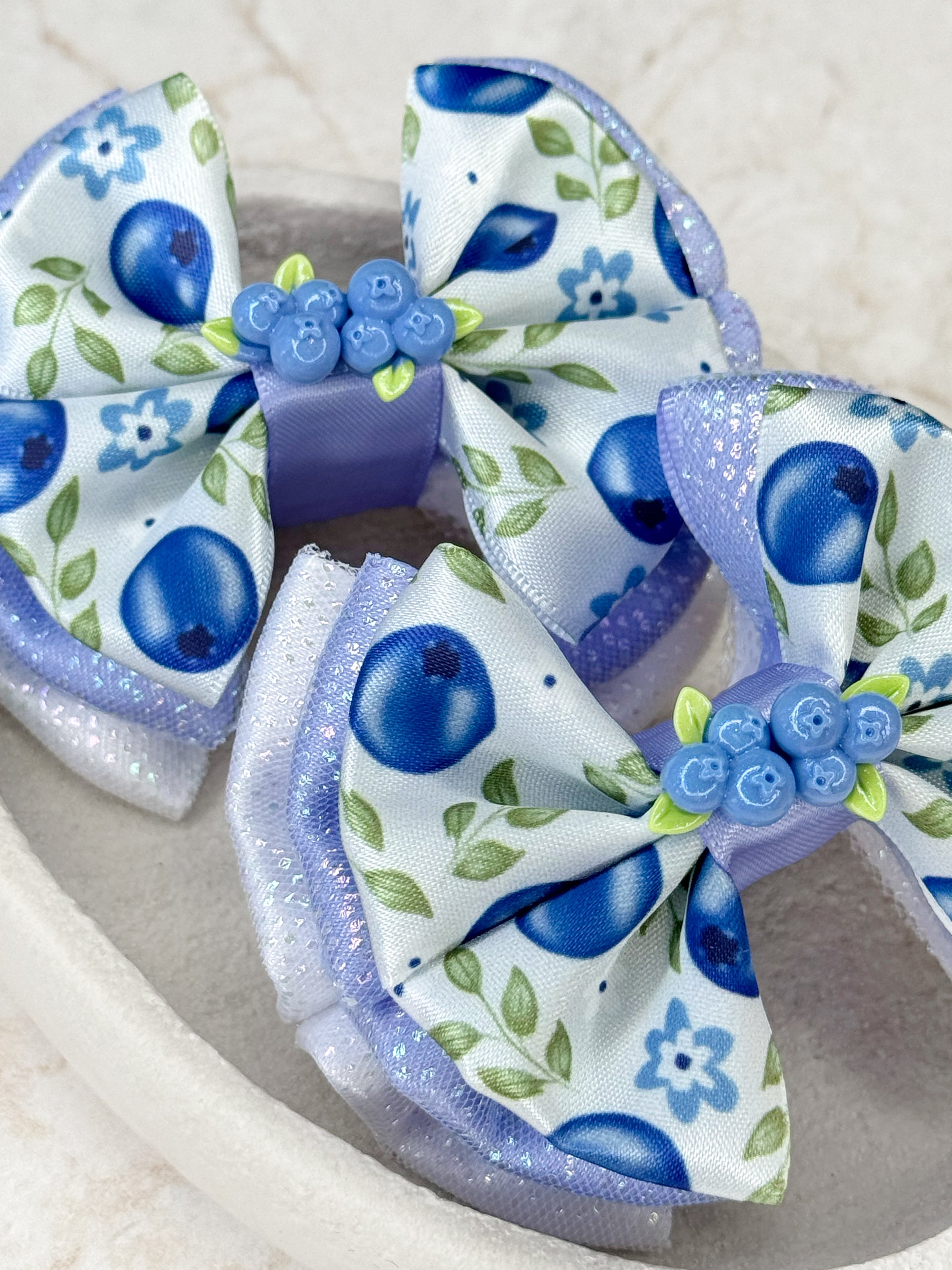 Blueberries Capri Baby Bow