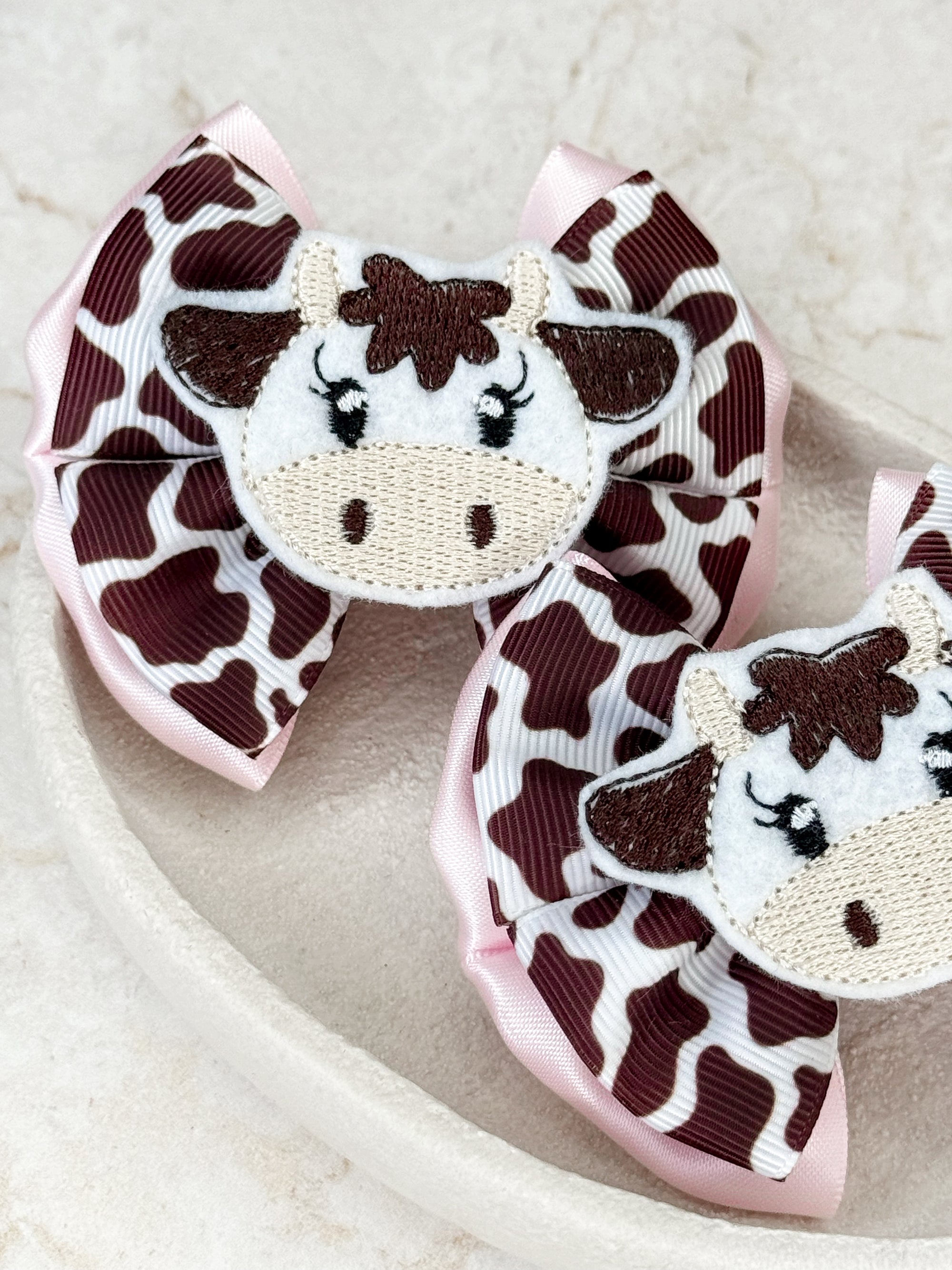 The Cow Goes Moo Capri Baby Bow