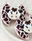 The Cow Goes Moo Capri Baby Bow