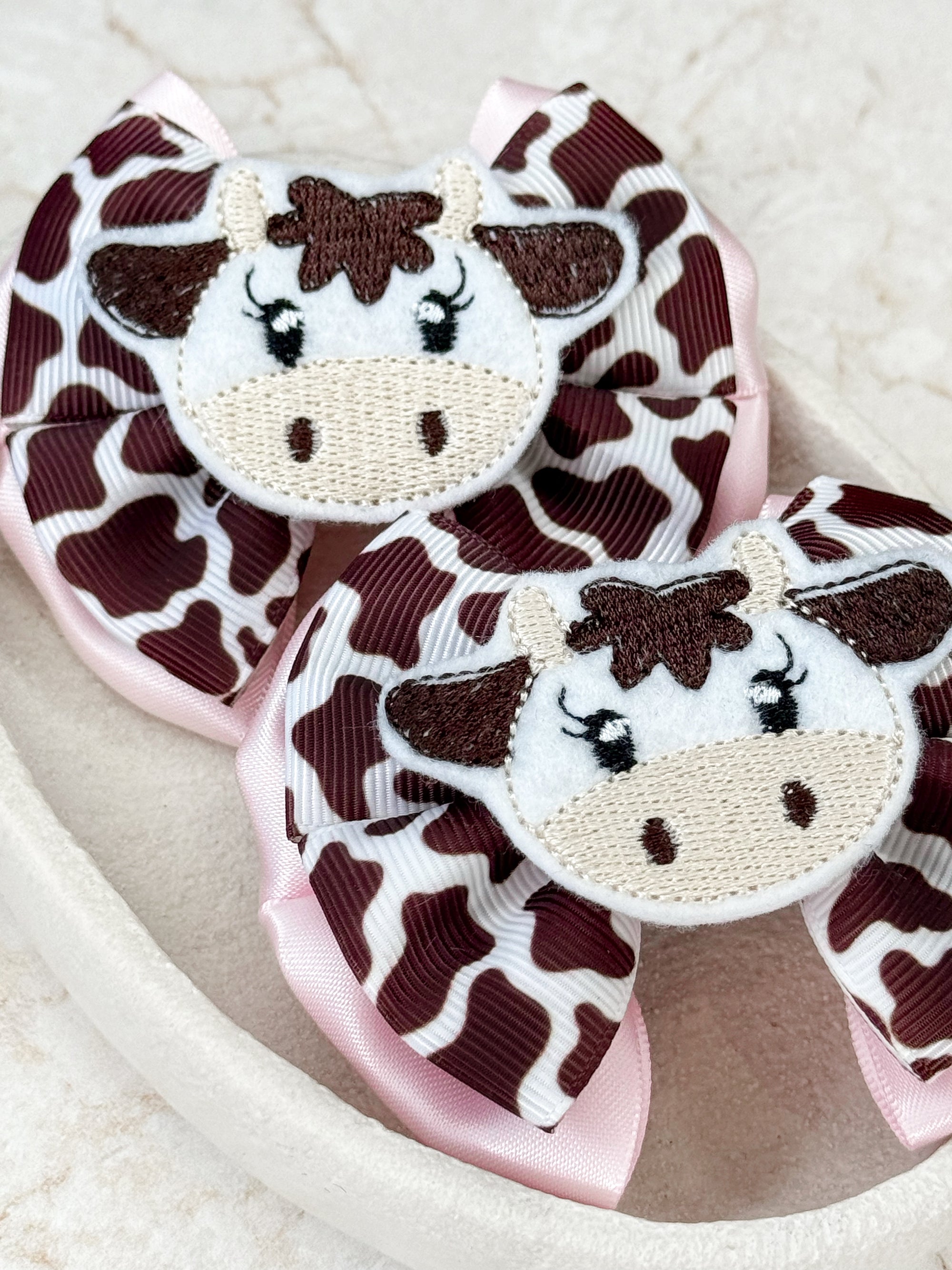 The Cow Goes Moo Capri Baby Bow