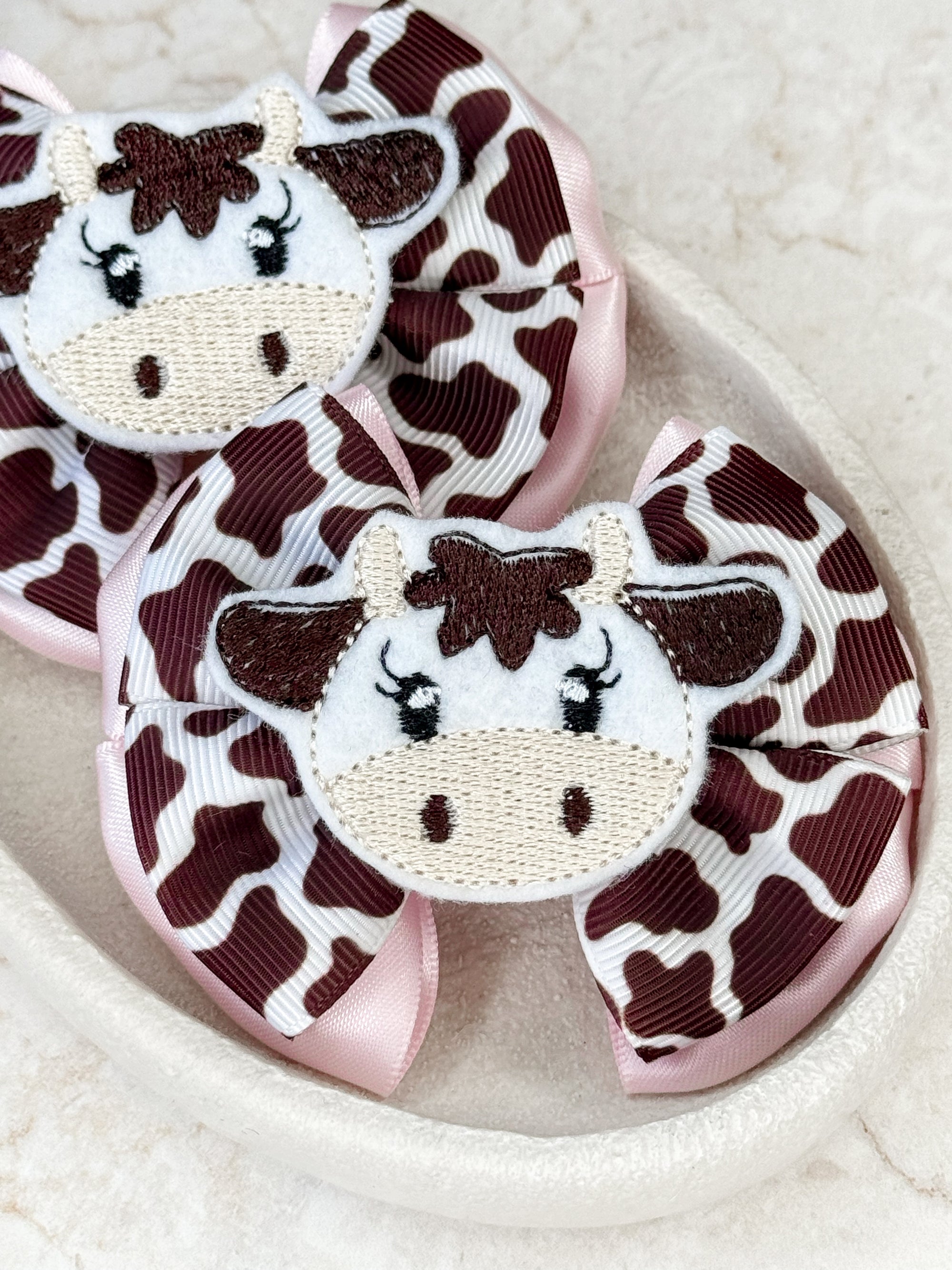 The Cow Goes Moo Capri Baby Bow