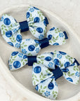 Blueberries Mini Capri & Prinny Baby Bows