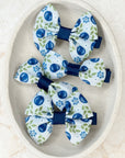 Blueberries Mini Capri & Prinny Baby Bows