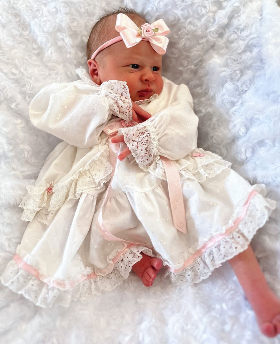 Luxe Satin Rose Capri Baby Bows