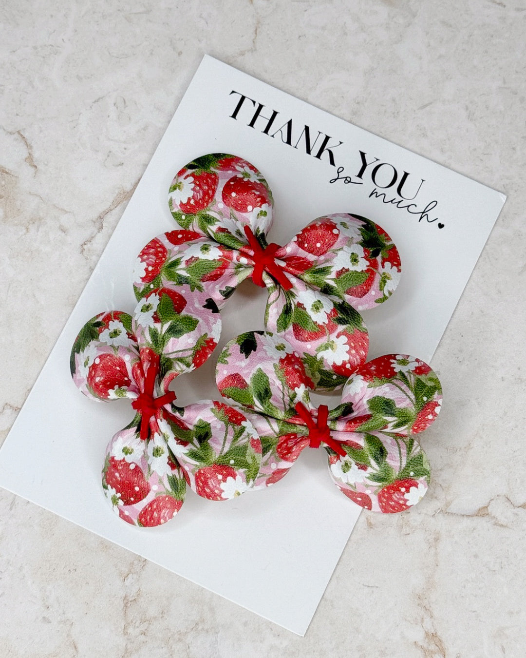 Fields Of Strawberries Baby Bow