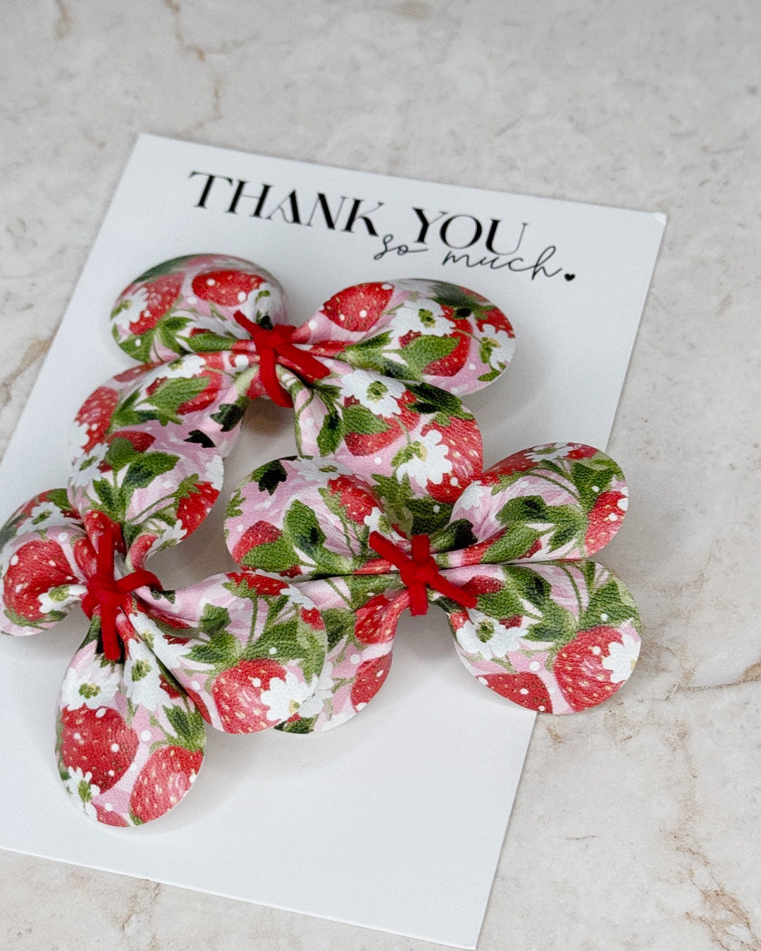 Fields Of Strawberries Baby Bow
