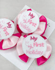 My First Holiday Bebe Baby Bow