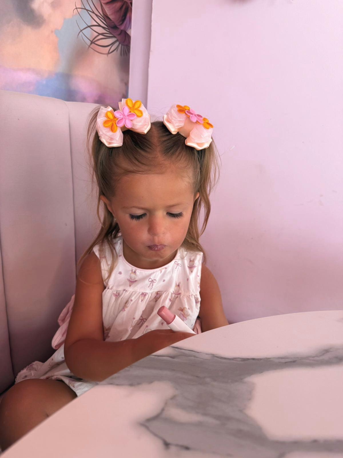 Peach Sorbet Giselle Baby Bow