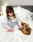 Mini long leg grey jersey pyjamas