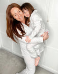 Mini long leg grey jersey pyjamas
